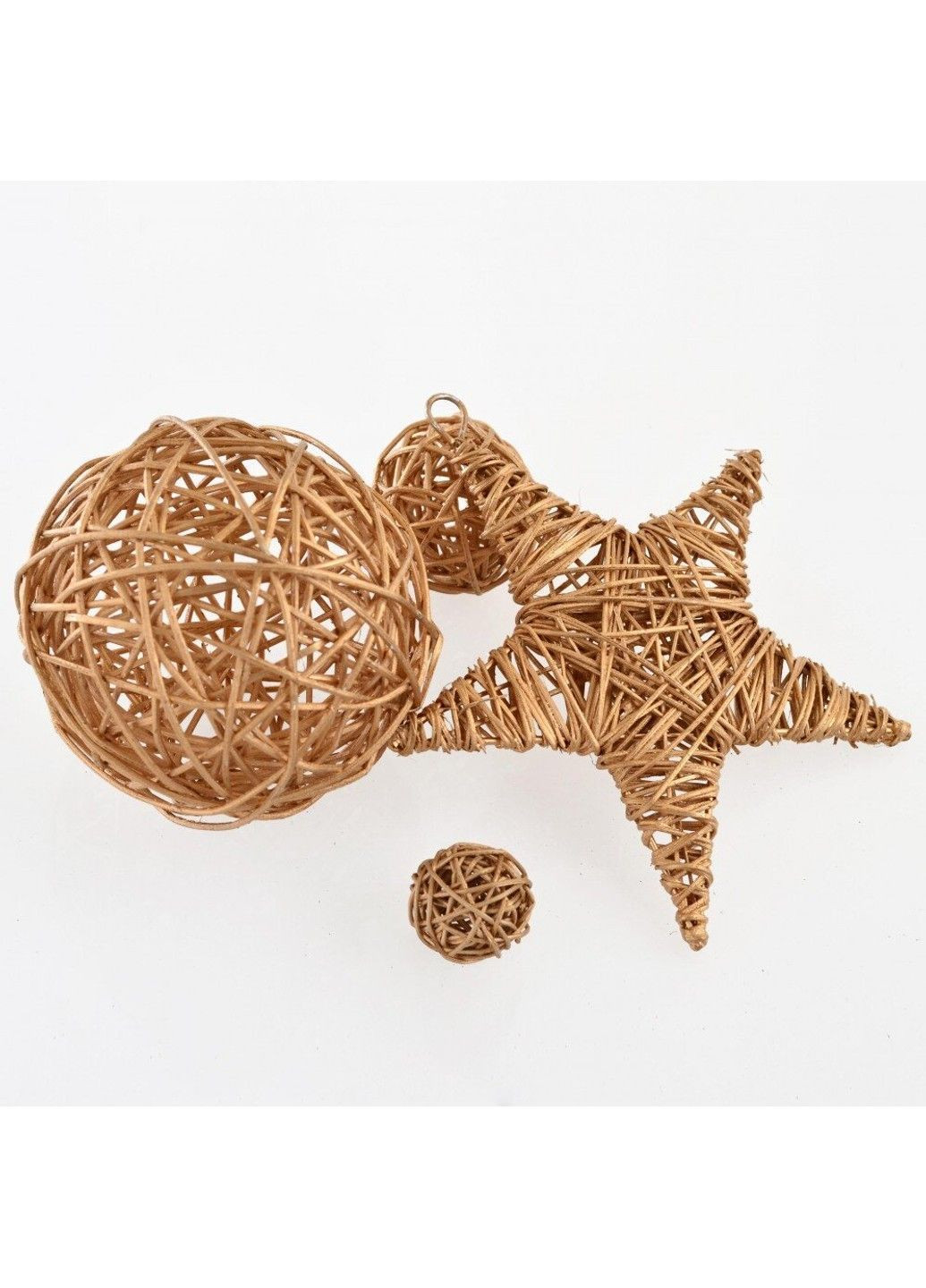 Зірка з ротанга золота 15 см YES! Fun 973302 Novogod'ko (369622766)