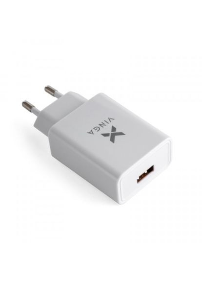 Зарядний пристрій (VWCQAW) Vinga qc3.0 quick wall charger 1xusb 18w max (272823710)