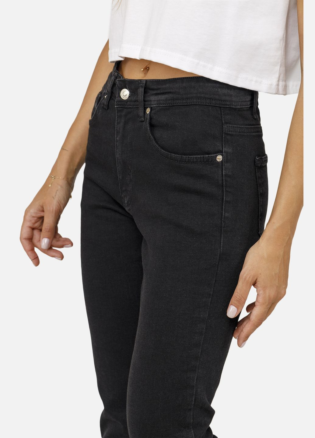 Жіночі джинси slim колір чорний CB-00257333 Yuki - (309000542)