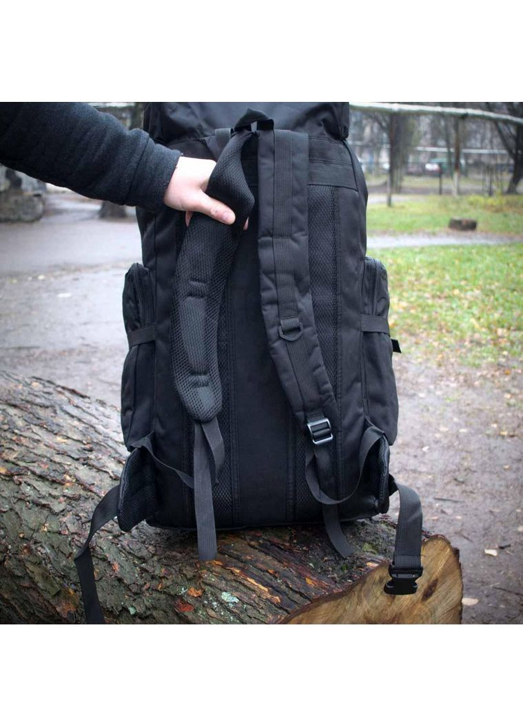 Тактичний рюкзак Tactical армійський рюкзак Top якість туристичний 70 літрів з системою M.O.L.L.E Black L&L (363132520)