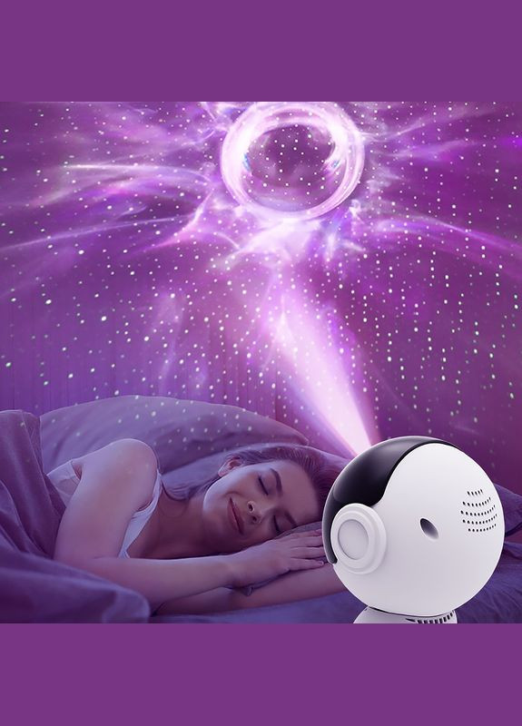Проектор Black Hole Galaxy Projector с таймером и оборотом на 360° градусов беспроводной Lesko (326807031)