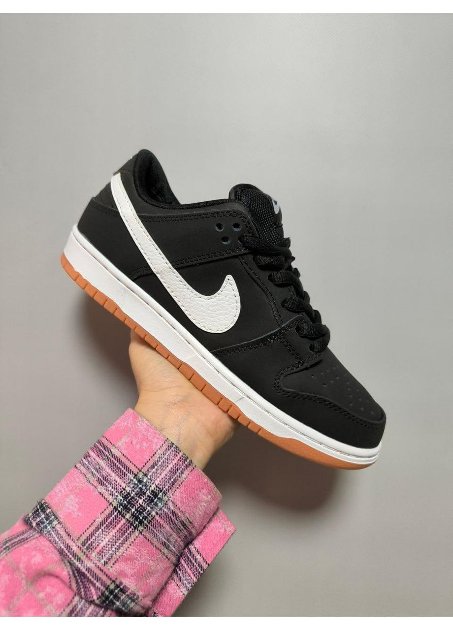 Чорні Зимовий кросівки чоловічі nike sb dunk low sb black gum найк сб данк No Brand