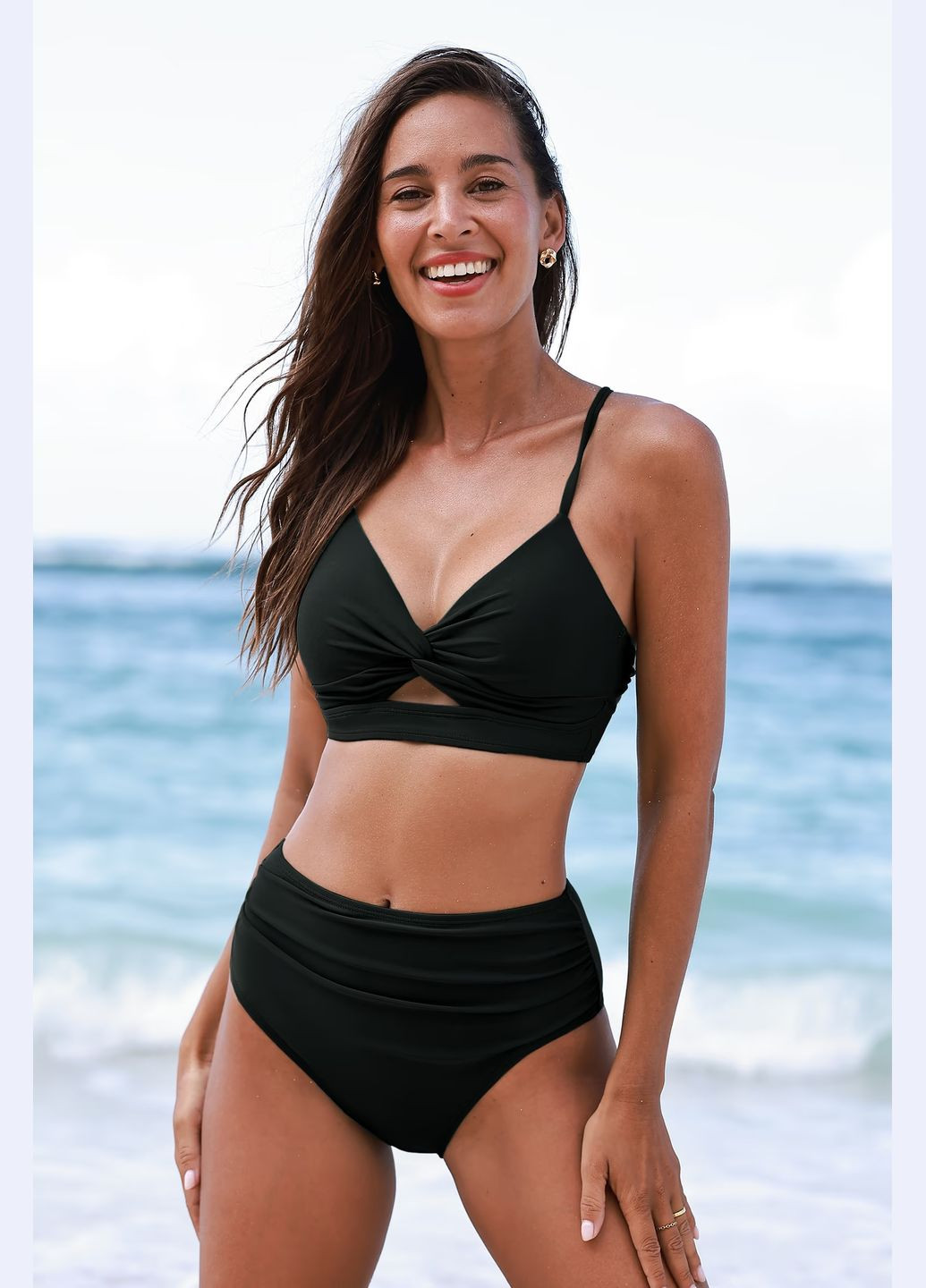 Черный летний купальник CUPSHE