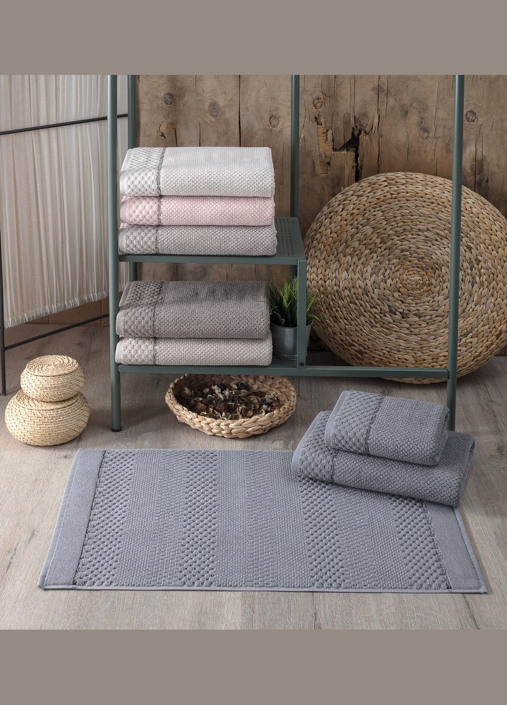 Подарочный набор полотенец Monet Pupilla серый