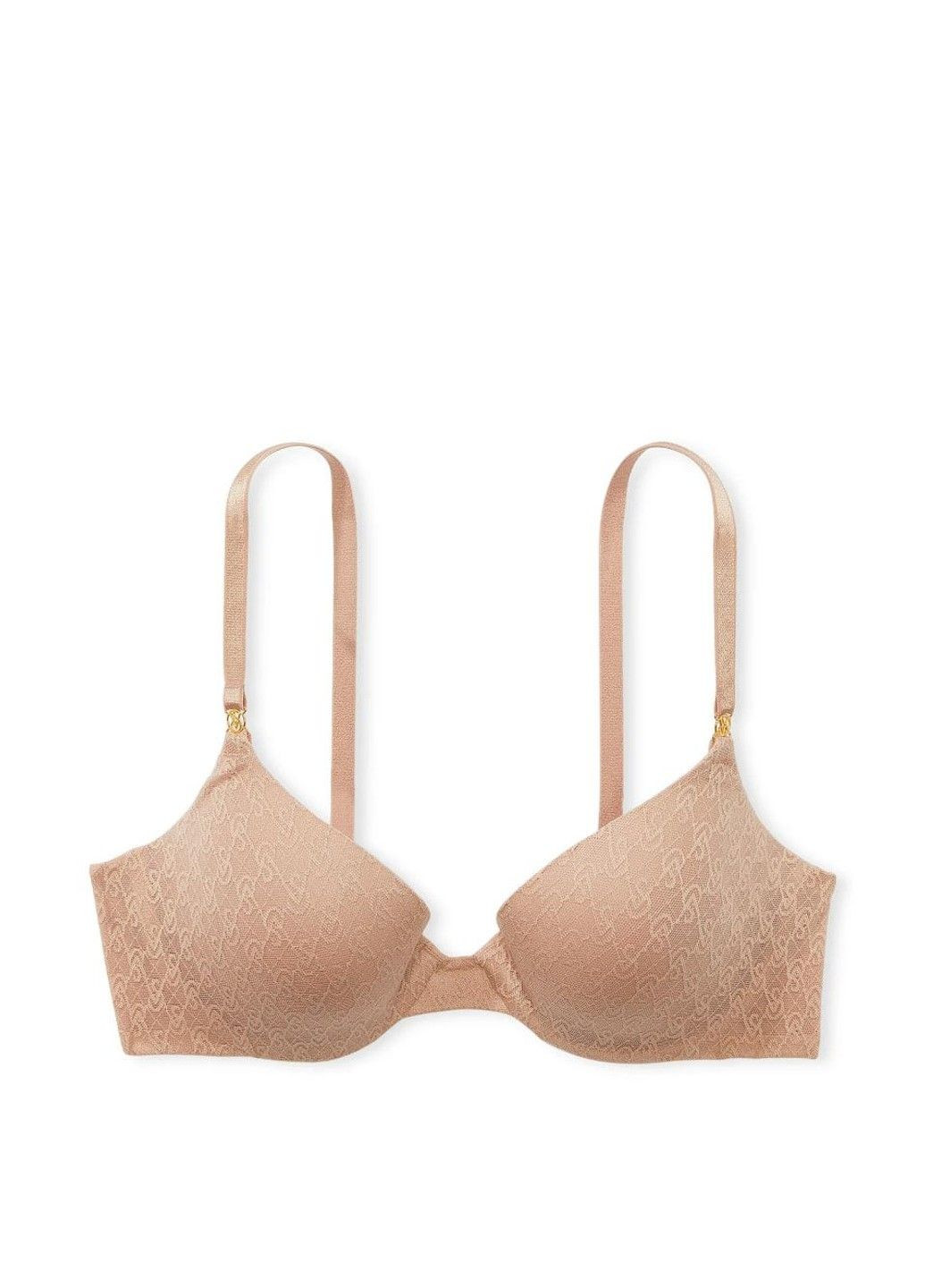 Бежевый бюстгальтер з пуш-ап push-up demi bra бежевый Victoria's Secret