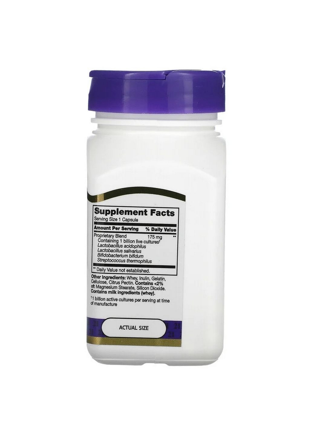 Пробиотики и пребиотики Acidophilus Probiotic Blend, 100 капсул 21st Century (293339712)
