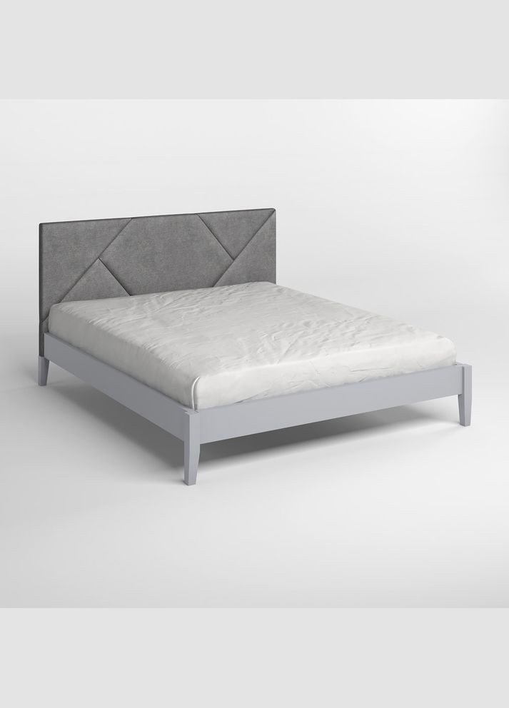 Двуспальная деревянная кровать Нью-Йорк ДК (RAL-7040)/Аляска 93 (Серый) 140х190 см (MBG-10408) Mebigrand (368283247)