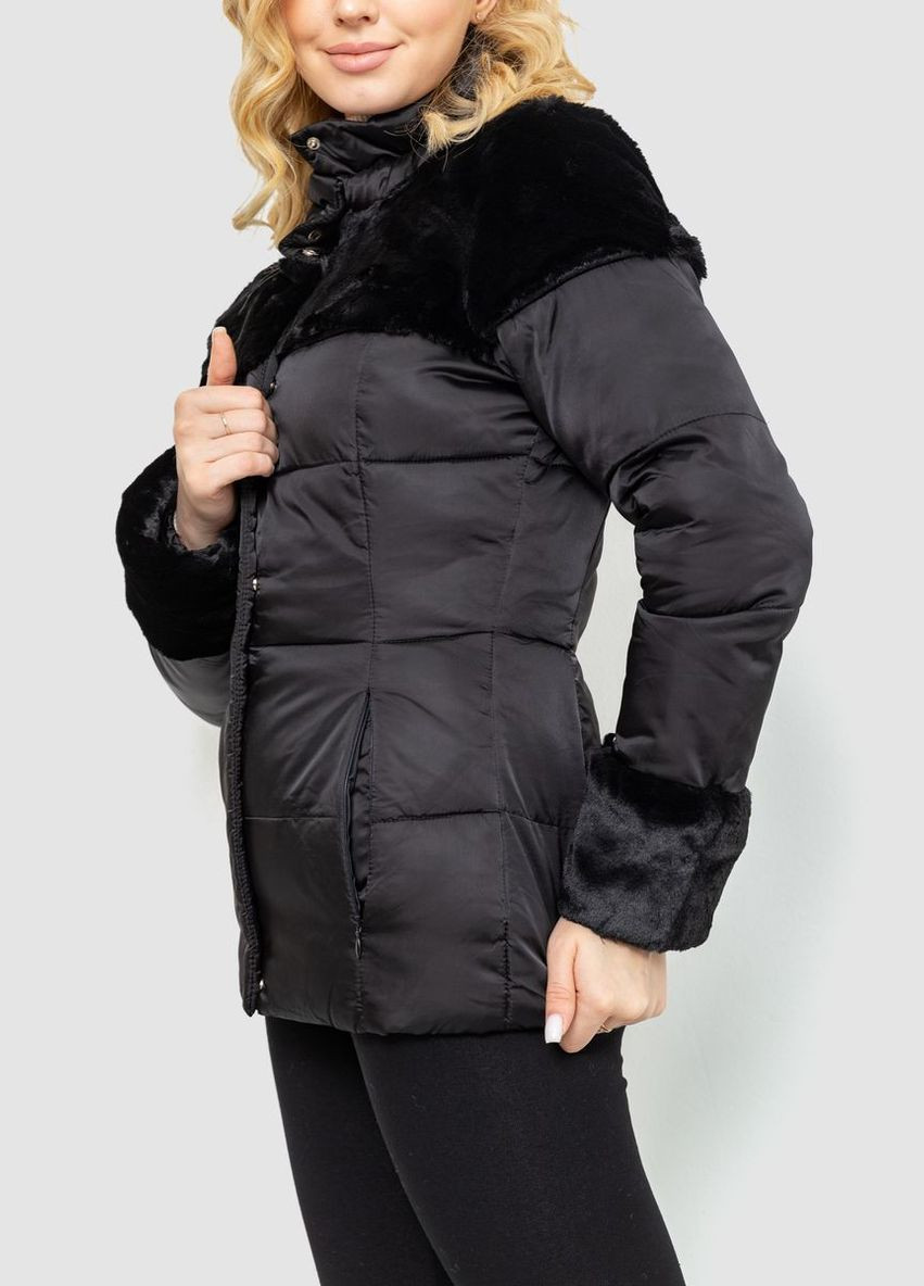 Черная демисезонная куртка женская демисезонная, цвет светло-бежевый, Ager