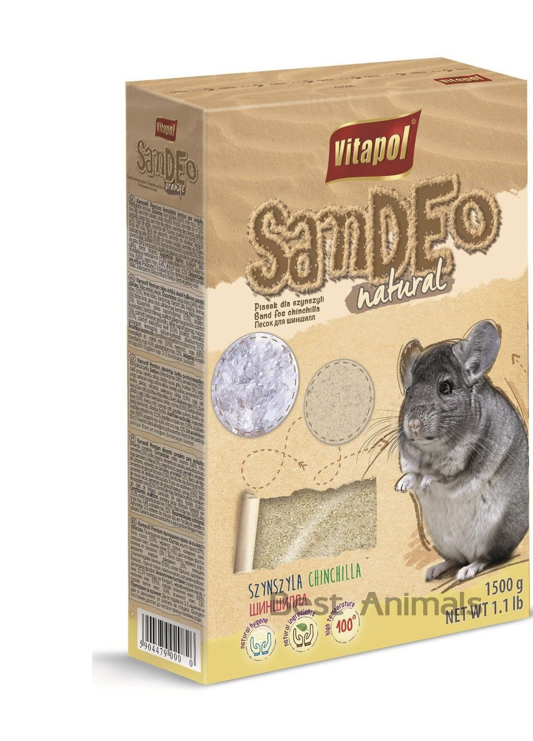 Пісок для купання Вітапол для гризунів 1,5 кг (5904479010513) Vitapol (351479152)