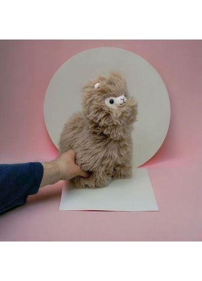 М'яка іграшка "Пухнаста Лама", 32 см (рожева) (237365) MIC (360407577)