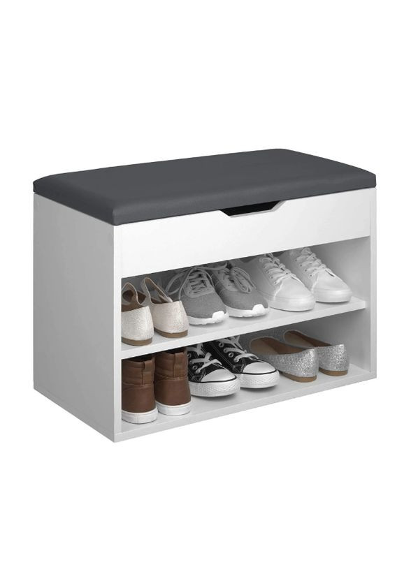 Тумба для обуви с сиденьем в белом цвете MS404 Markson MS404 біла (318473861)