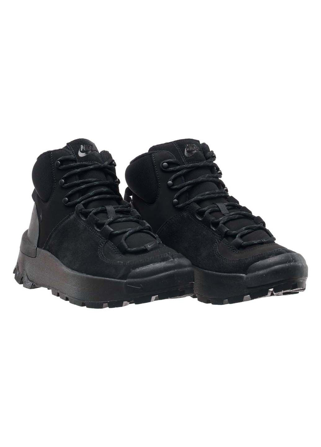 Чорні осінні кросівки жіночі city classic boot Nike