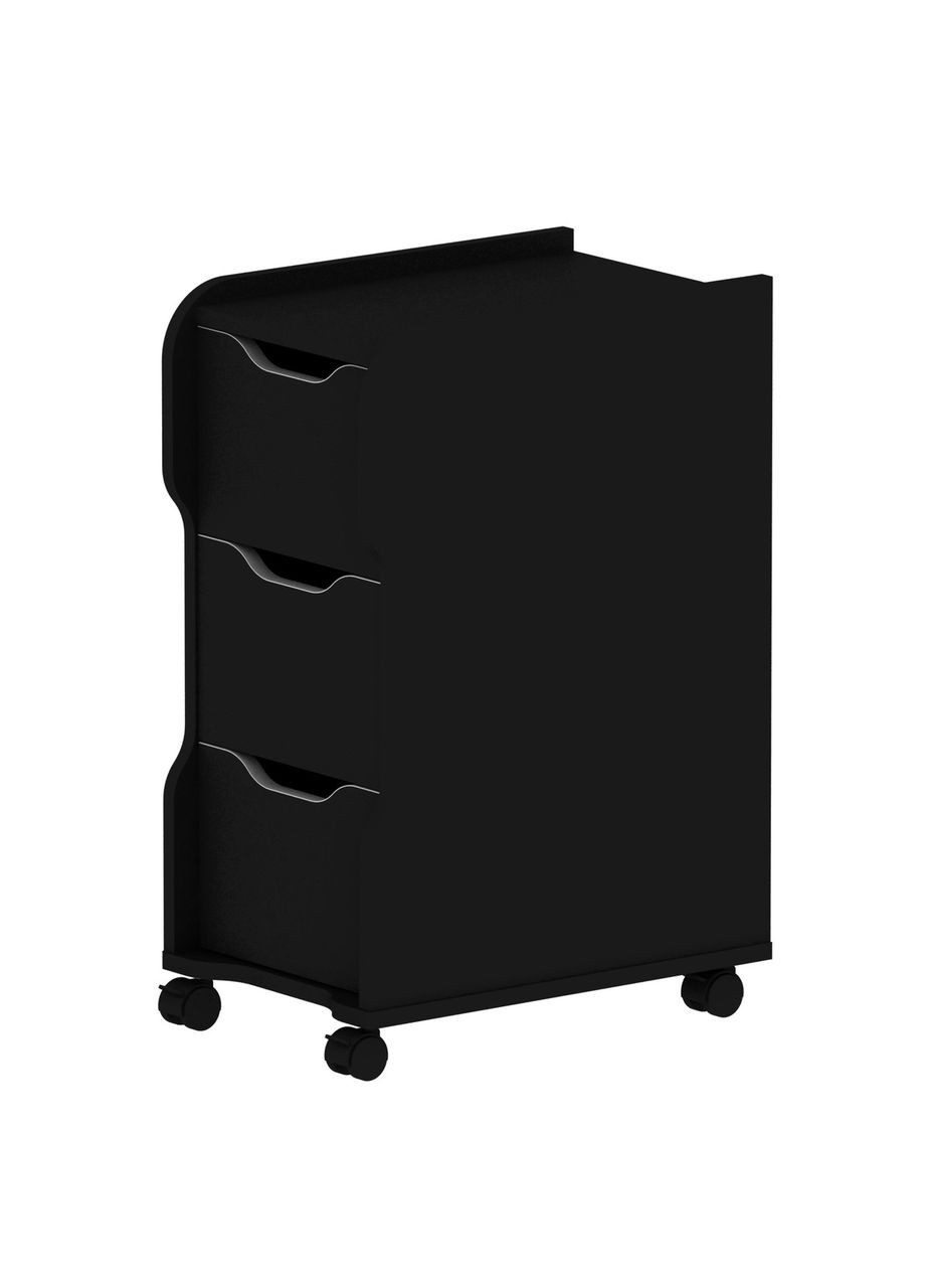 Мобильная тумба на колесах с 3 ящиками XGamer 31/46/63 см черный No Brand (355412607)