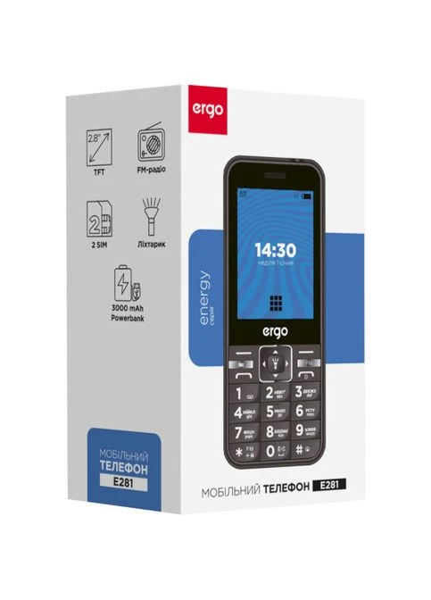 Мобильный телефон E281 Dual Sim Blue Ergo (393107977)