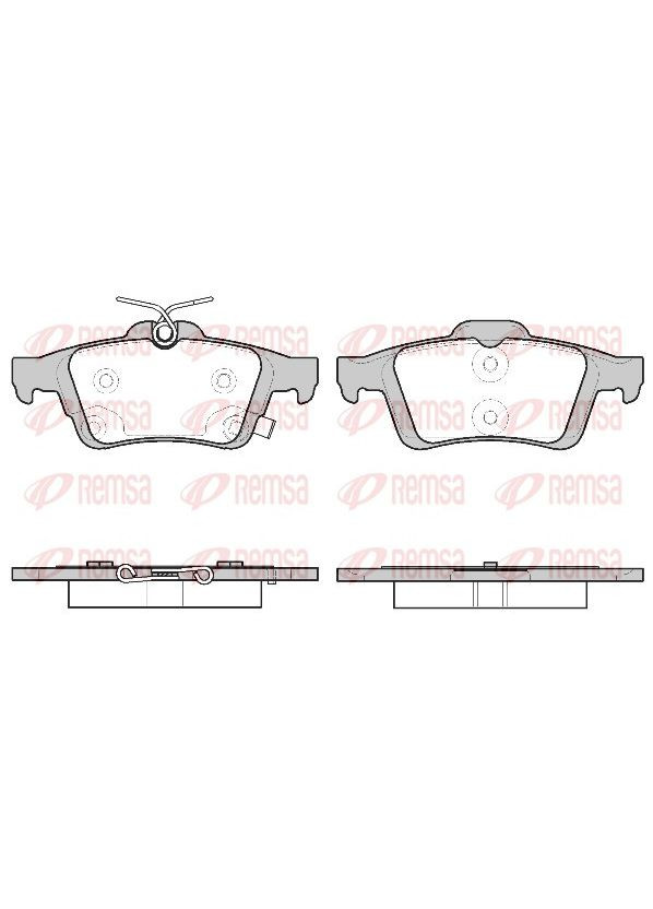 Колодки гальмівні дискові ЗАДН FORD FOCUS III TURNIER 1.0 2010.07-2020.02 (RS 0842.11) Remsa (354335167)
