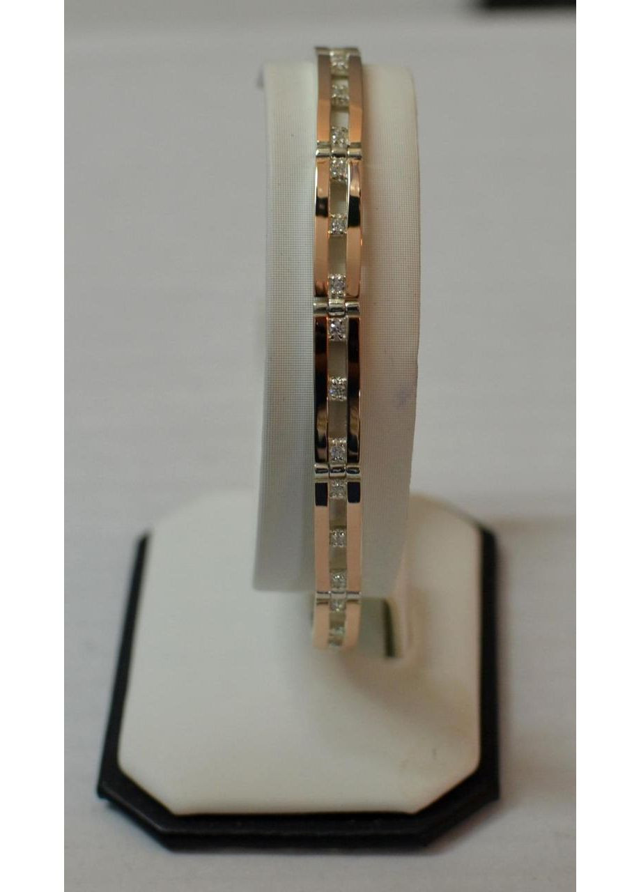 Срібний браслет з золотими вставками Silver Style (367112011)