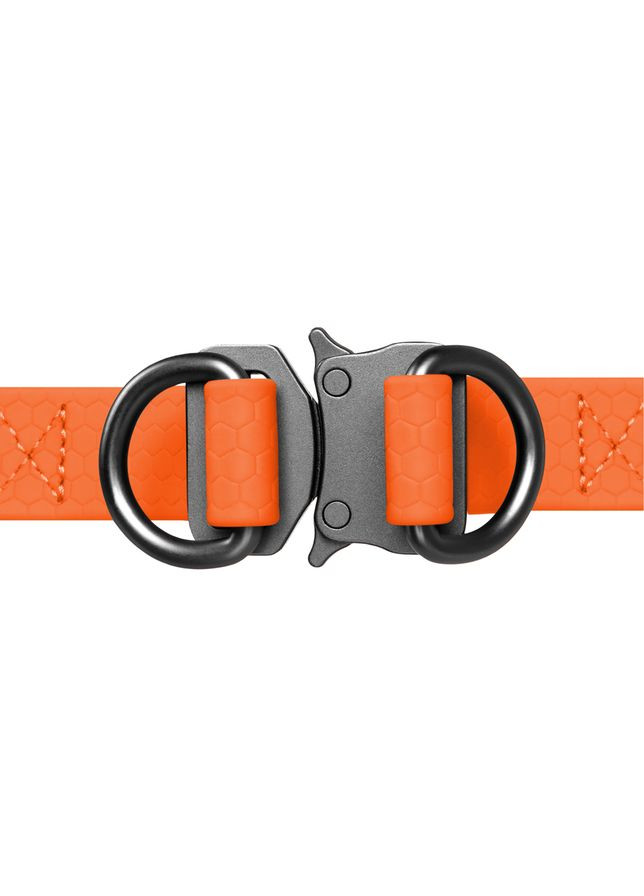 Шлей для собак водостойкий Waterproof, c QR паспортом, металлическая пряжка-фастекс, Ш 20 мм, Длин 50-80 см оранжевый WAUDOG (326836902)
