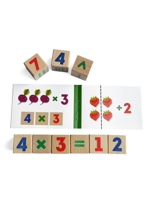 Розвиваючі кубики «Математика», 9 кубиків, 30 завдань Igroteco (365641352)