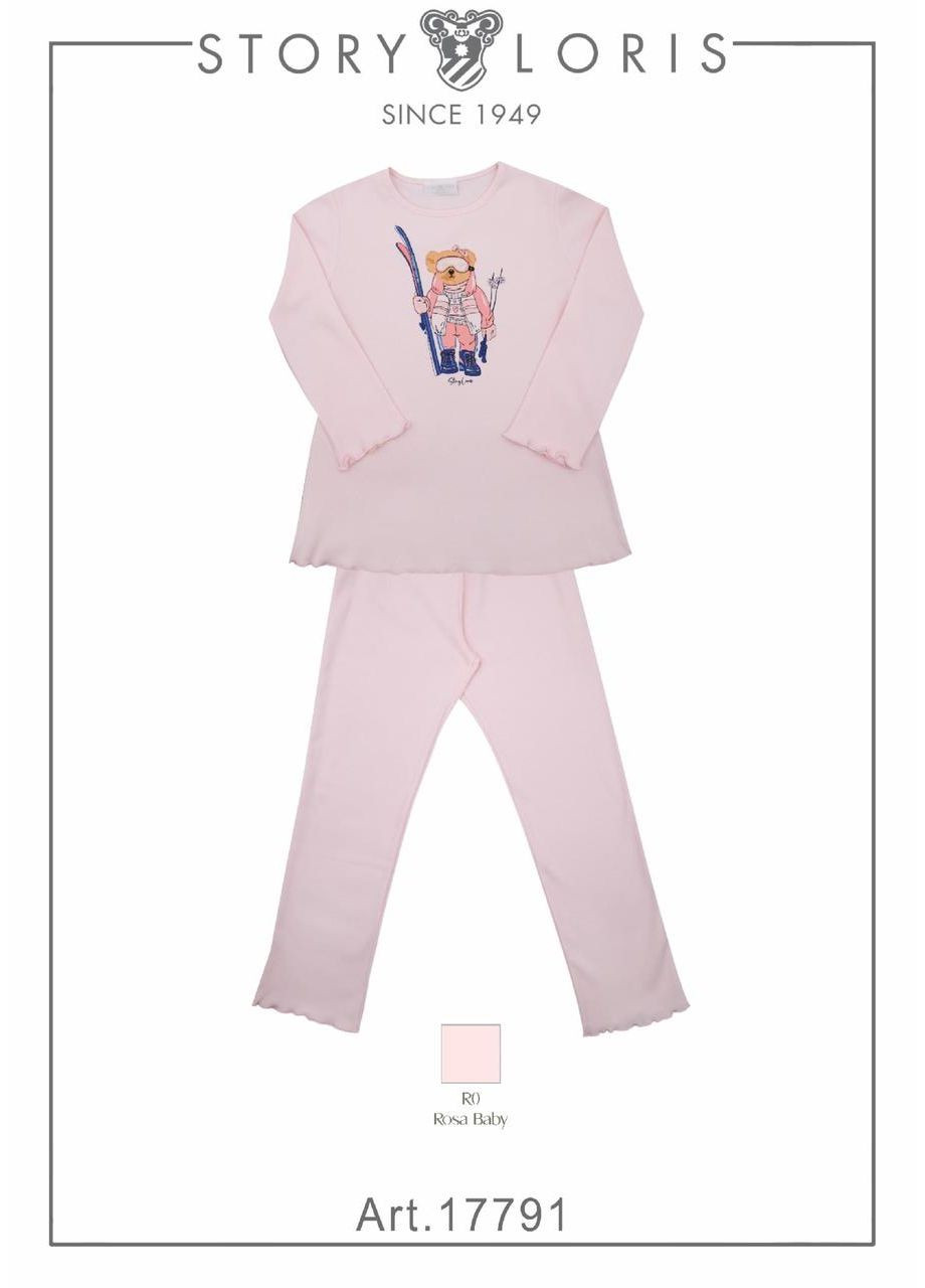 Рожева піжама, арт. 17791, orso sciatore, 10 років, 140 см Story Loris