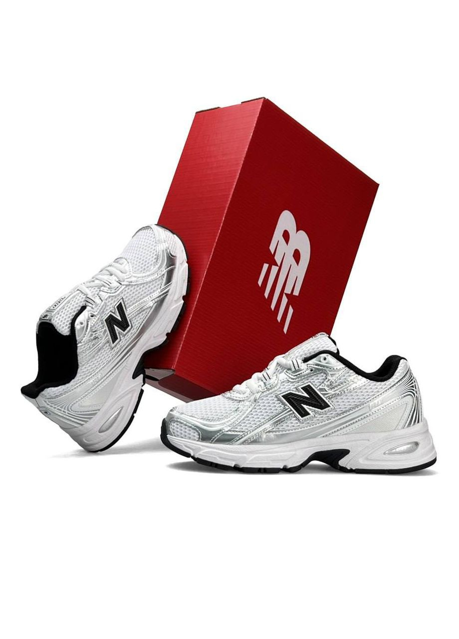 Кросівки жіночі New Balance No Brand 740 White Silver Black білі демісезони (346055184)