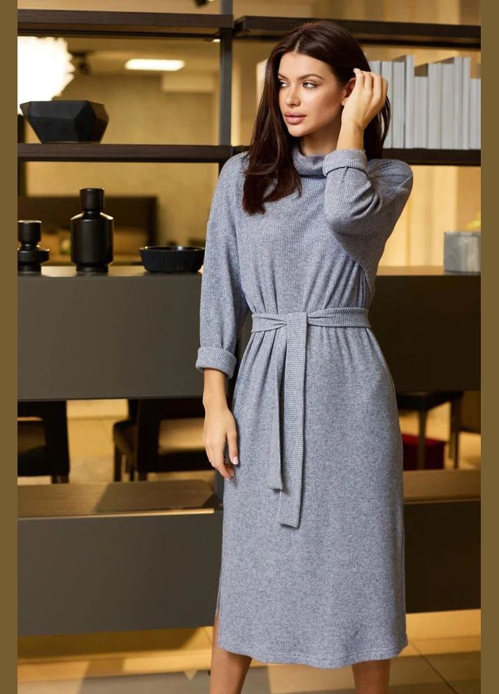 Серое повседневный, кэжуал платье Seventeen