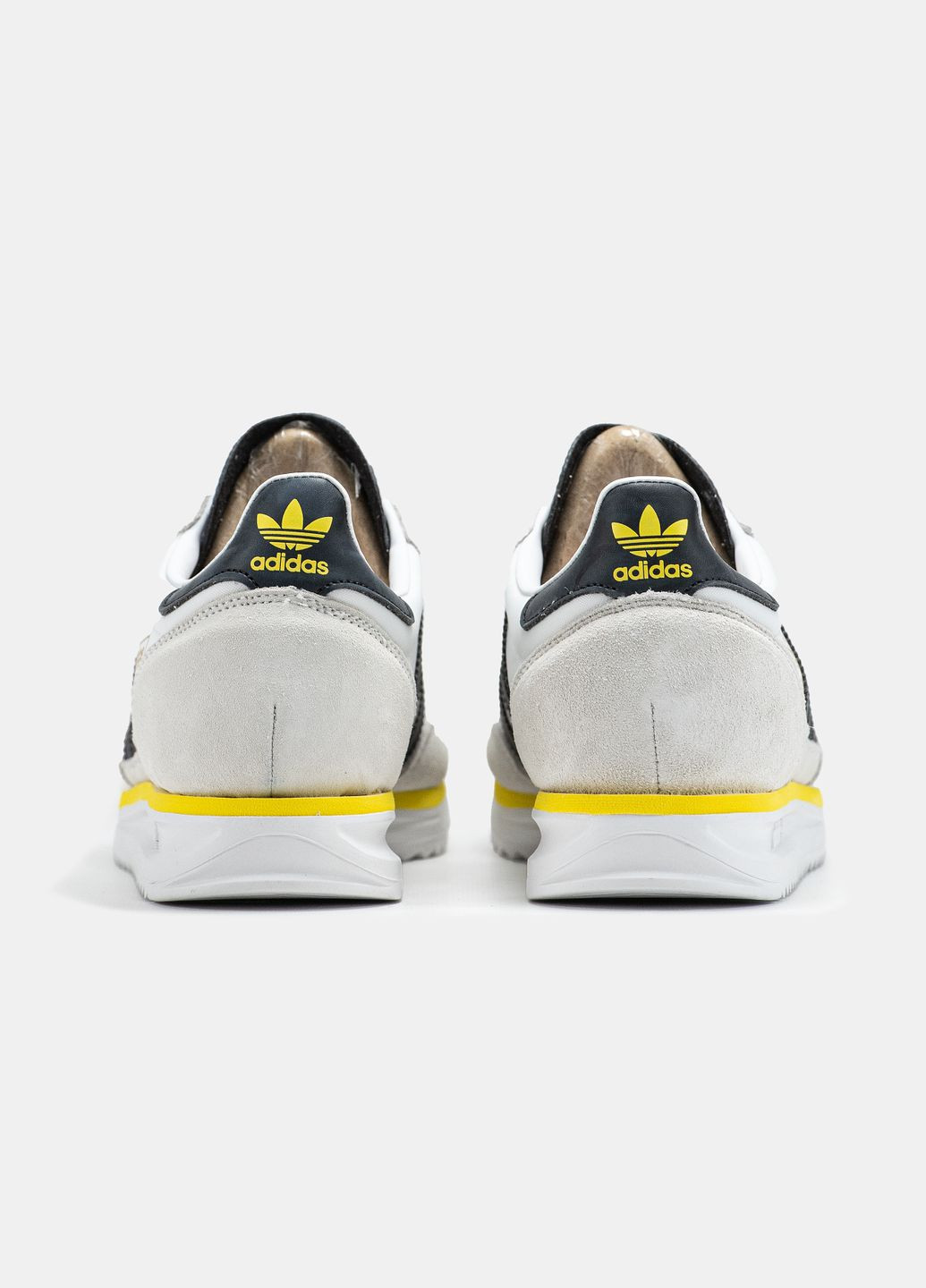 Білі Осінні кросівки чоловічі і жіночі adidas sl 72 white black yellow | адідас сл 72 білі No Brand