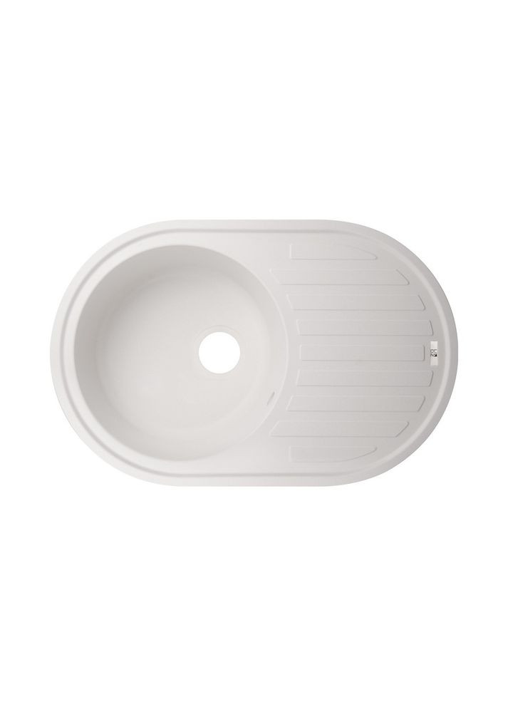 Врезная мойка, овальная матовая 780x500/200 WHI-01 из искусственного камня белая (LIDZWHI10780500200) LIDZ (322127679)