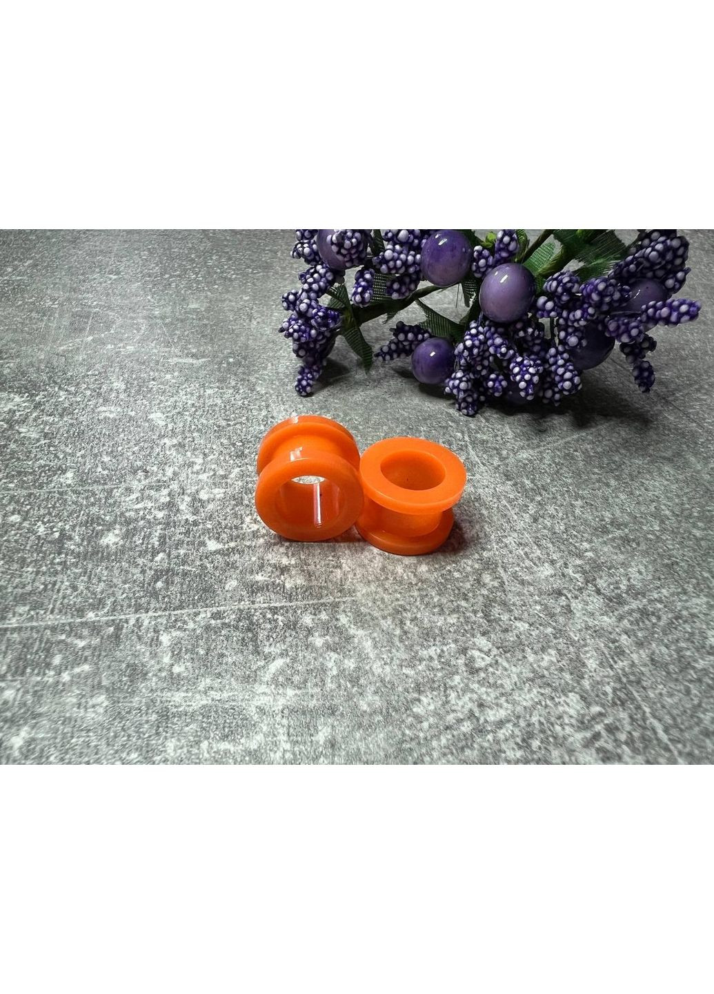 Тоннелі 8 мм у різних кольорах з акрилу Помаранчевий No Brand (372599678)