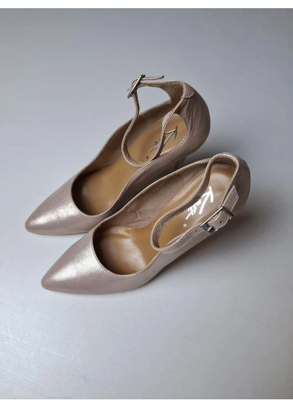 Kati Shoes Туфлі з ремінцем рожеві перламутрові туфлі-човники рожевий з натуральна шкіра, україна — всесезон (392386940)