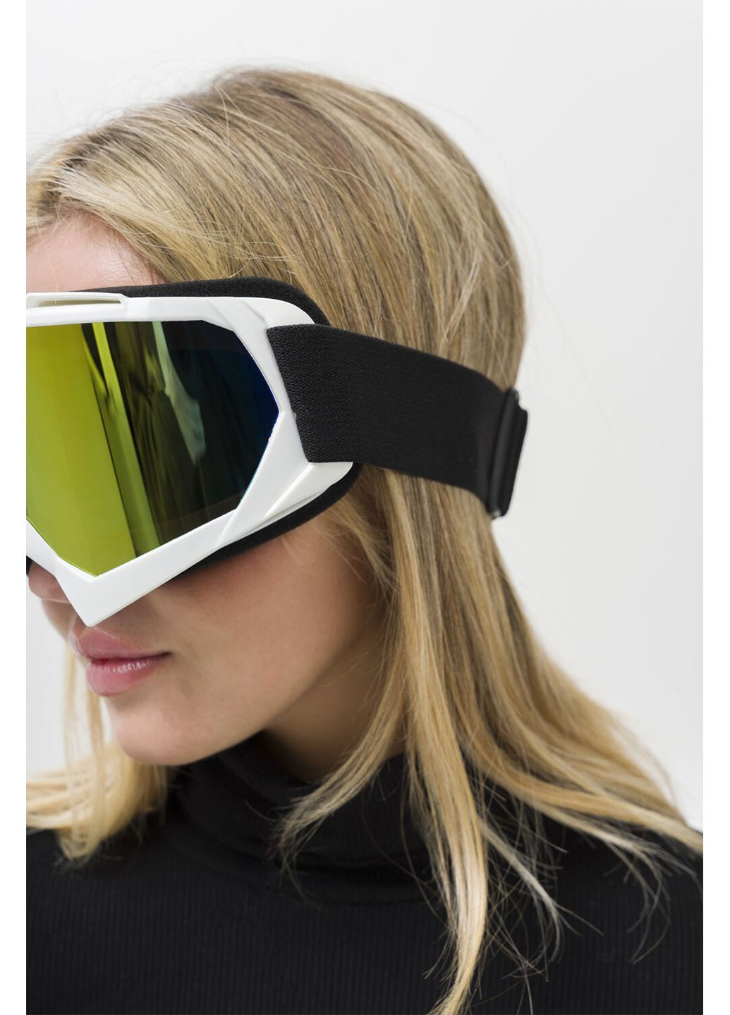 Жіночі Лижні Окуляри Гірськолижні Маска Дзеркальна Chameleon White&Yellow Without (372520016)