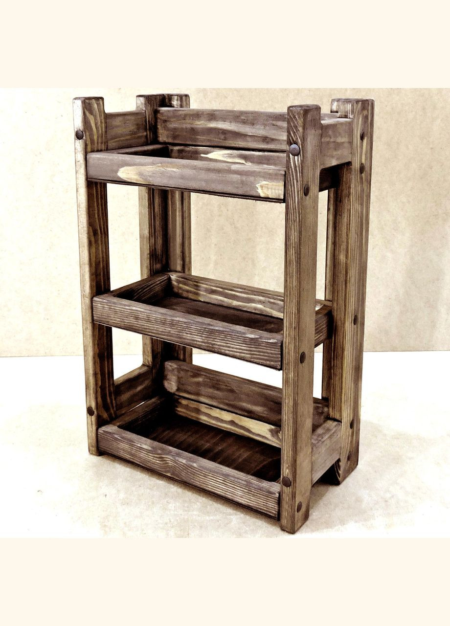 Настольная полка для ванной из дерева Билстон сепия (ВНО-000108) No Brand (328210699)