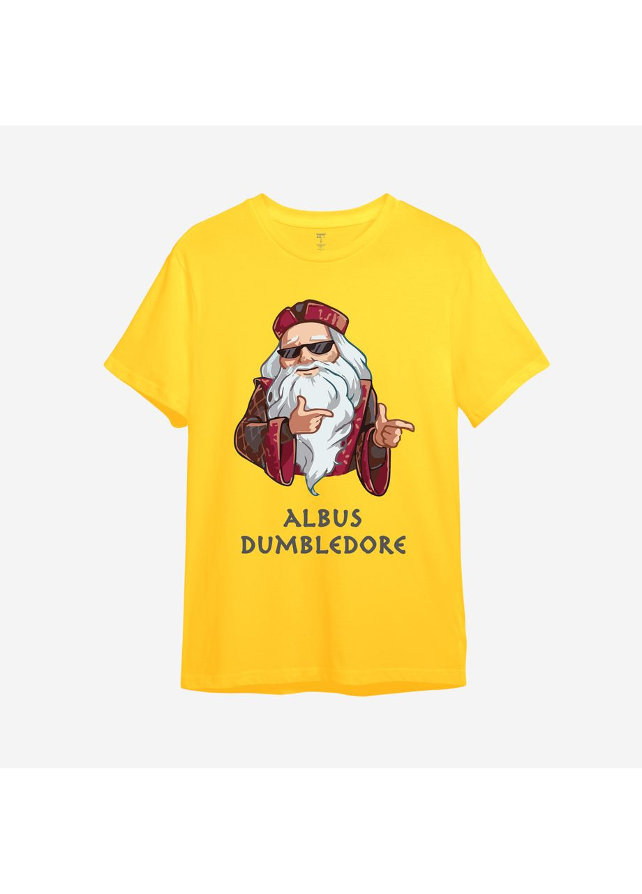 Желтая демисезонная детская футболка с принтом "albus dumbledore". гарри поттер (10399219685) ТiШОТКА