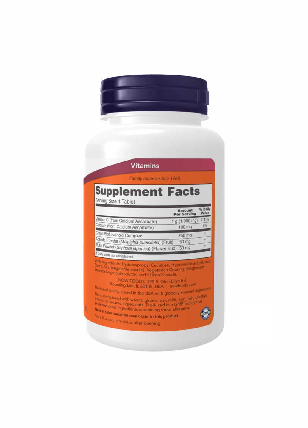 Вітамін C для імунітету C-1000 Comp 90 таблеток антиоксидантний захист Now Foods (367958332)