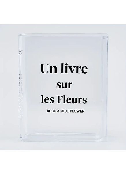Ваза книга прозора, незвичайна ваза для квітів із міцного пластику прозора PN364464 18*15 см Sweet Dreams (370162002)