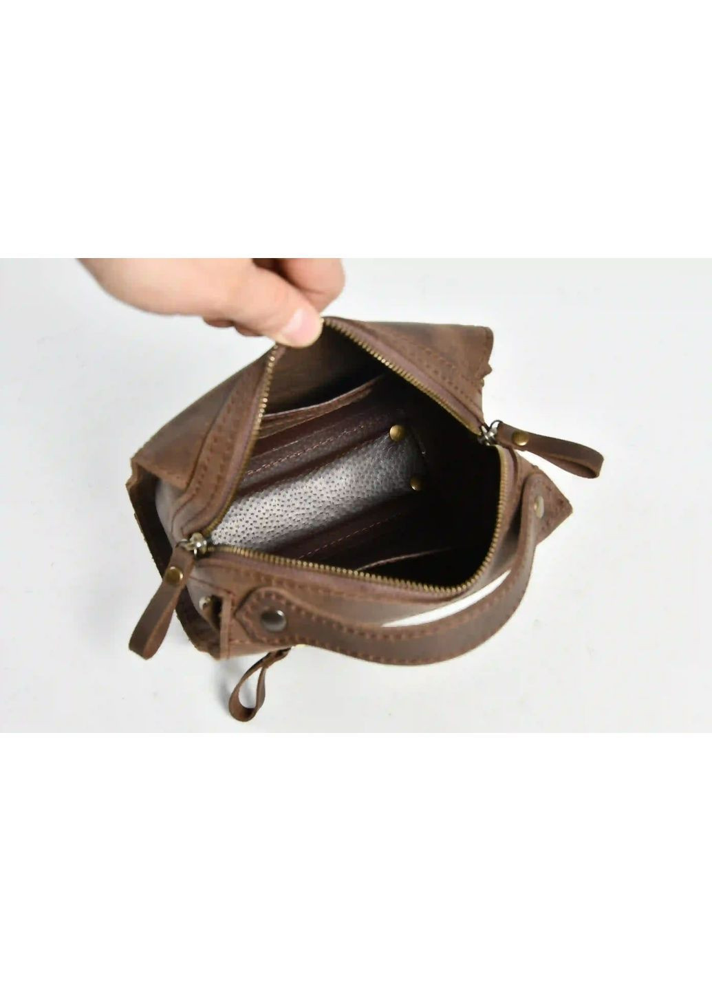 Сумка ручної роботи з натуральної шкіри "крейзі хорс" Helen Фріда (370598509)