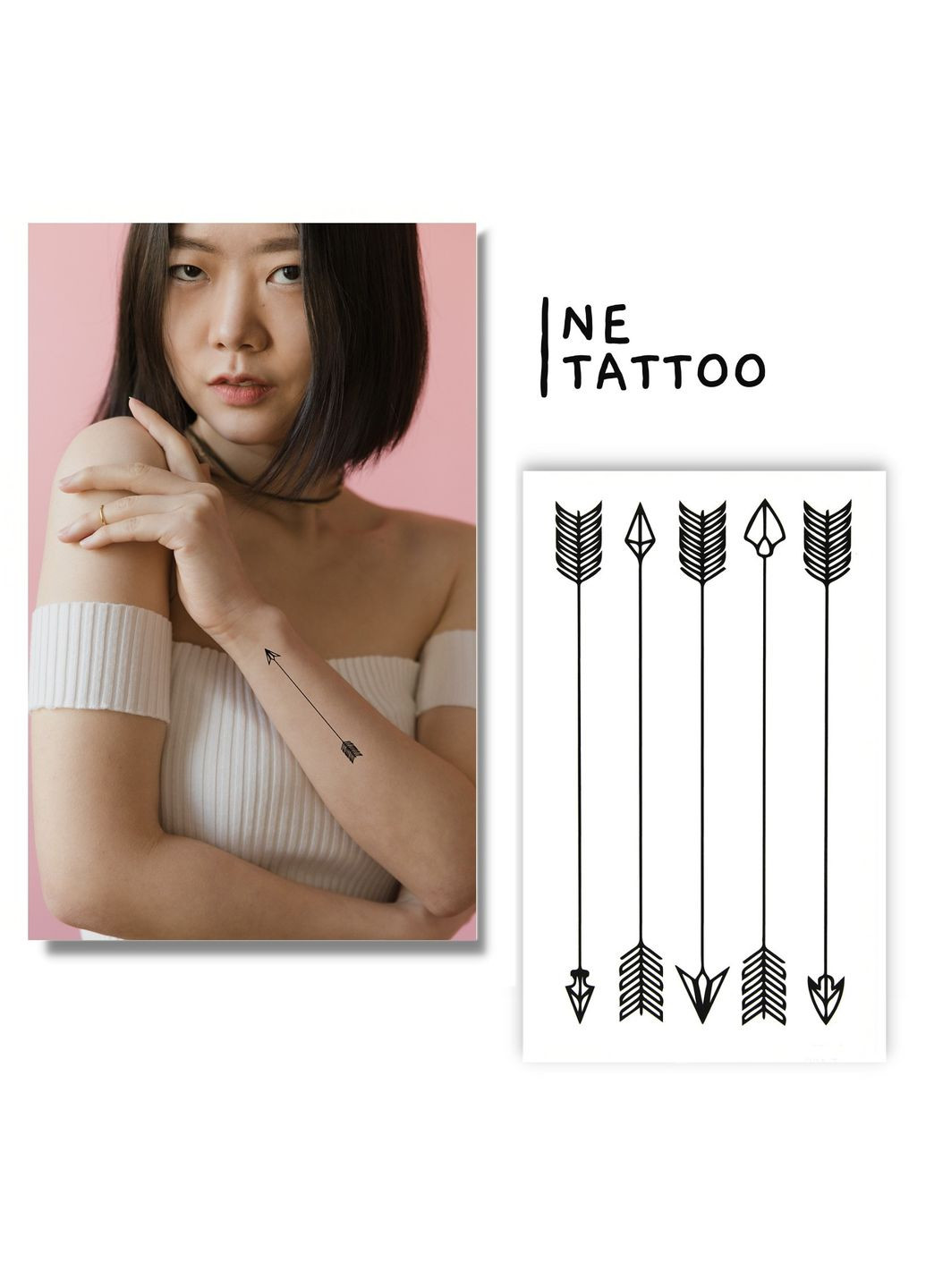 Тимчасове водостійке тату " 5 стріл" No Brand (314879022)