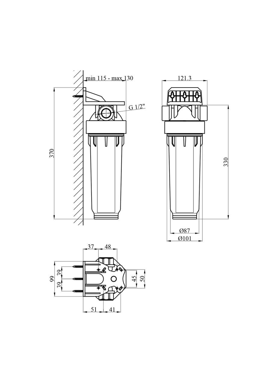 Фільтр магістральний в зборі HT10-1/2" Titan (317169939)