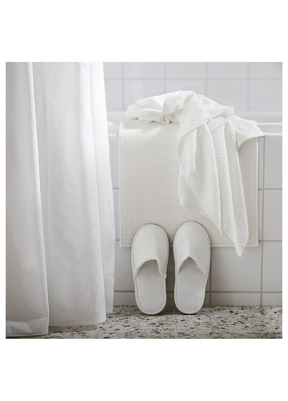 Килимок для ванної кімнати ІКЕА FINTSEN 40х60 см Білий (90443705) IKEA (267899786)