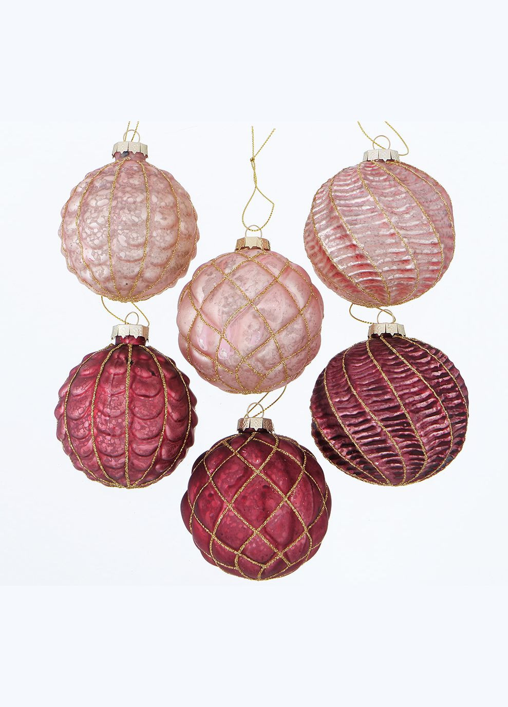 Набор новогодних шаров (6 шт) стекло микс d8см (2003782) Boltze (305412831)