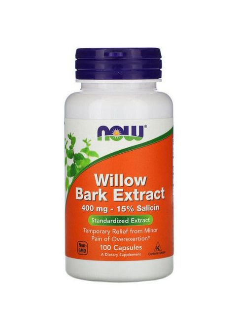 Willow Bark Extract 400 mg 100 Caps NOW-04775 Now Foods (294444803)