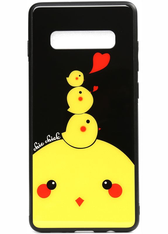 Чехол-накладка Cartoon Print Glass Case Samsung Galaxy S10 Chicken Chick Toto (301508900)