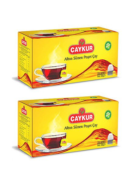 Турецкий черный чай Çaykur Altın 25 пакетов 50 г 2 шт Caykur (333834799)