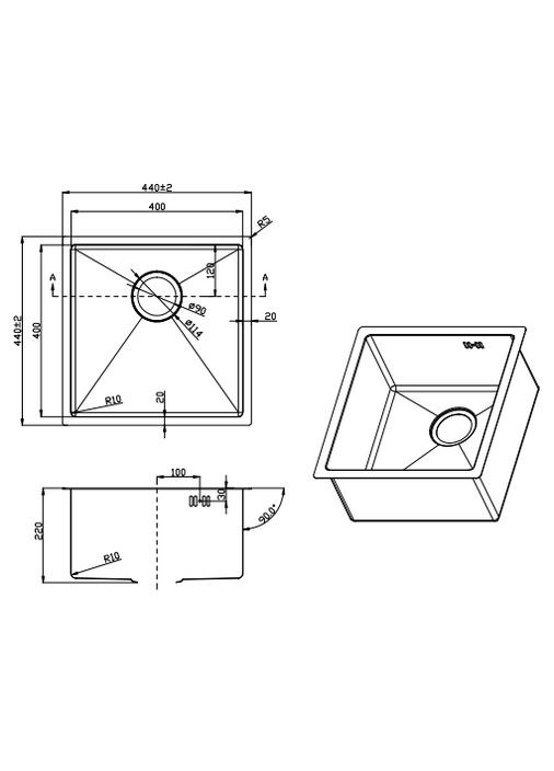 Кухонна мийка Leomikao NARA 400-U GM (369626197)