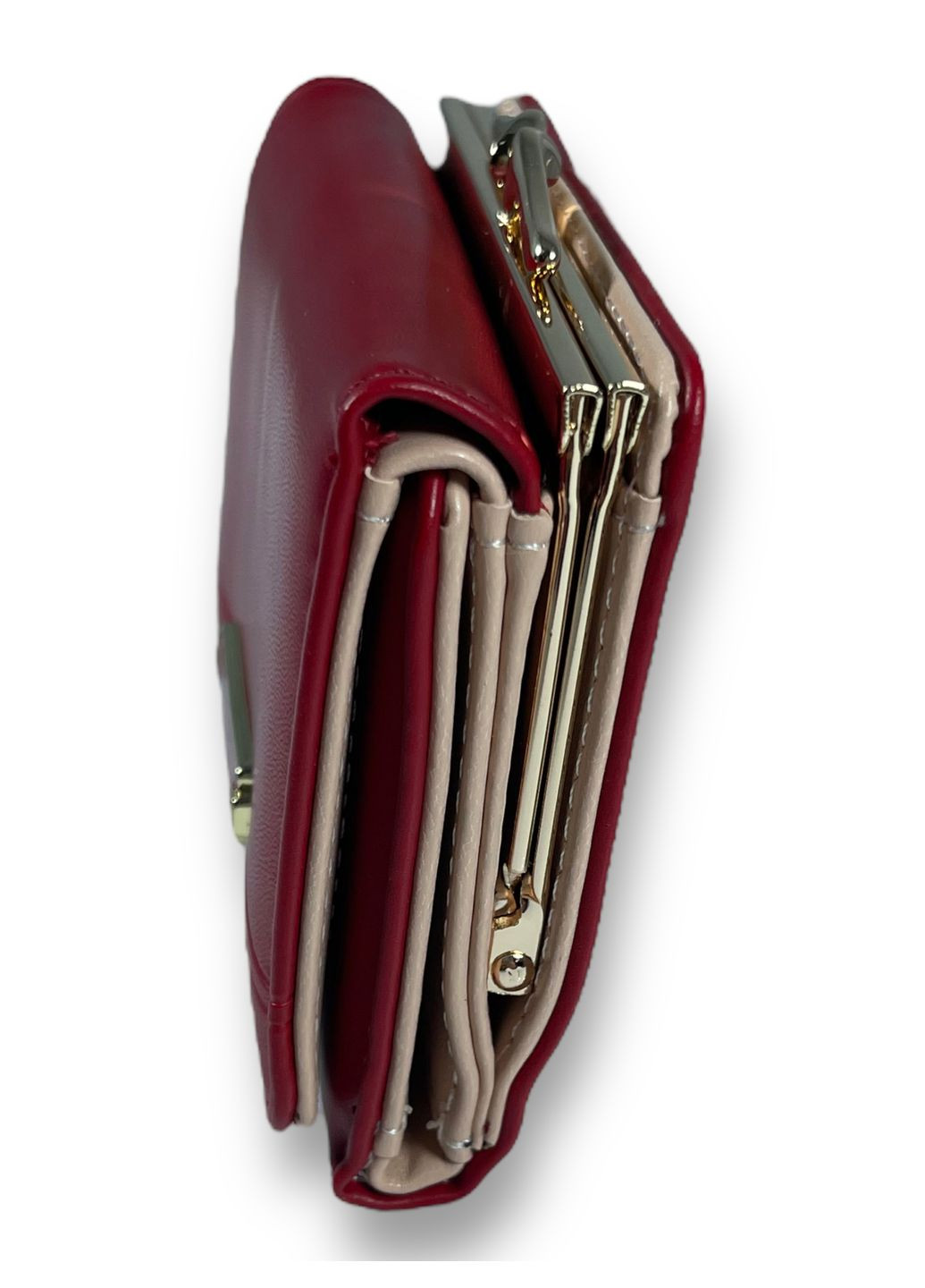 Жіночий гаманець екошкіра одне відділення для купюр та одне прозоре відділення розмір:10,5*9*3 см бордовий Tailian (268995051)
