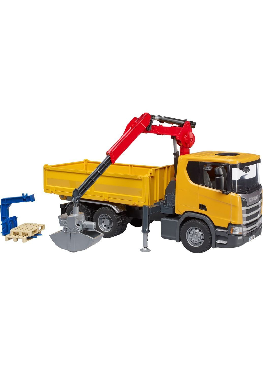 Іграшкова машинка Автомобіль Scania Super 560R з краном-маніпулятором та аксесуарами 1:16 () Bruder 03551 (368464178)