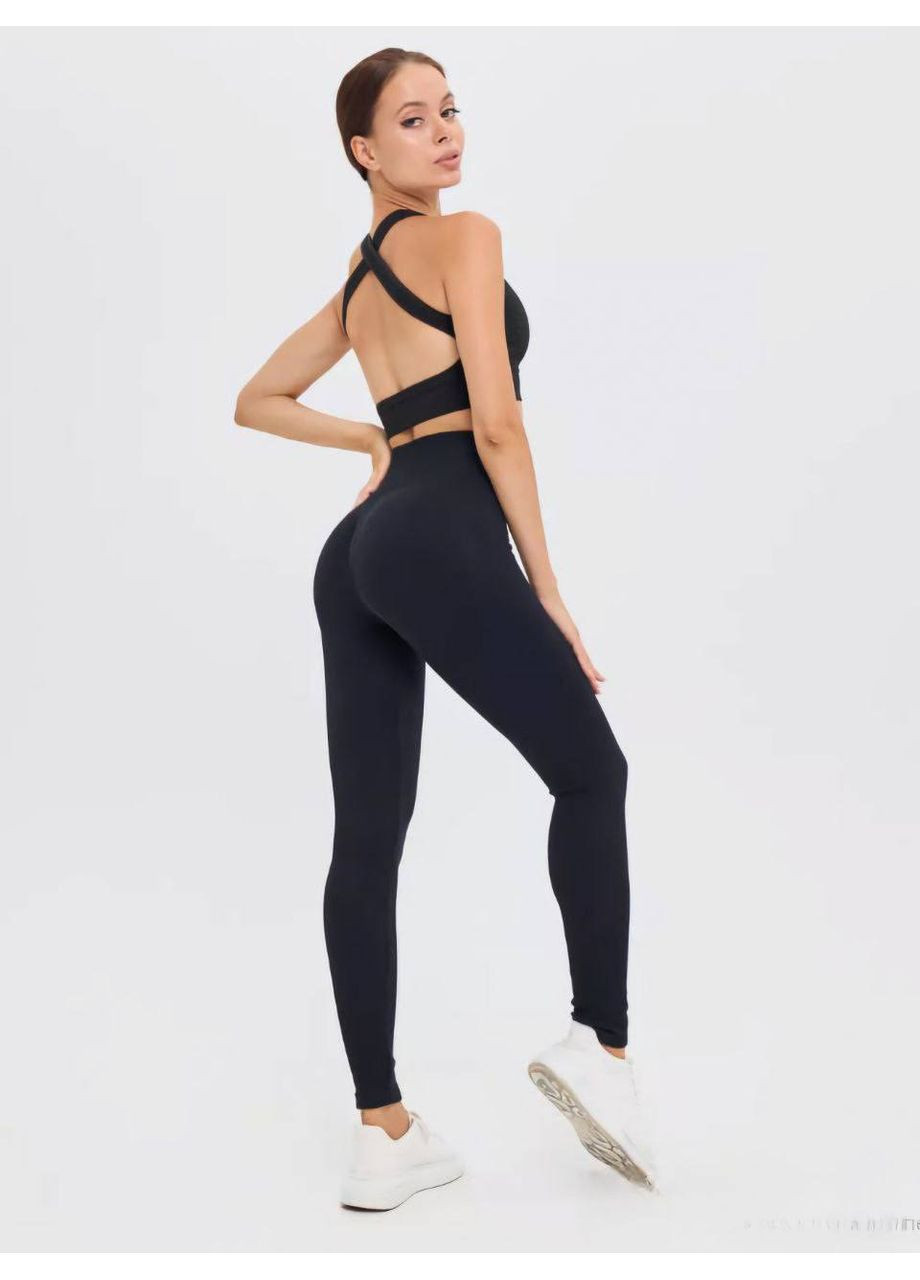 Лосины в рубчике с PUSH UP эффектом – Размерная сетка в описании — замеры в описании GD/GL Модний простір (360475757)