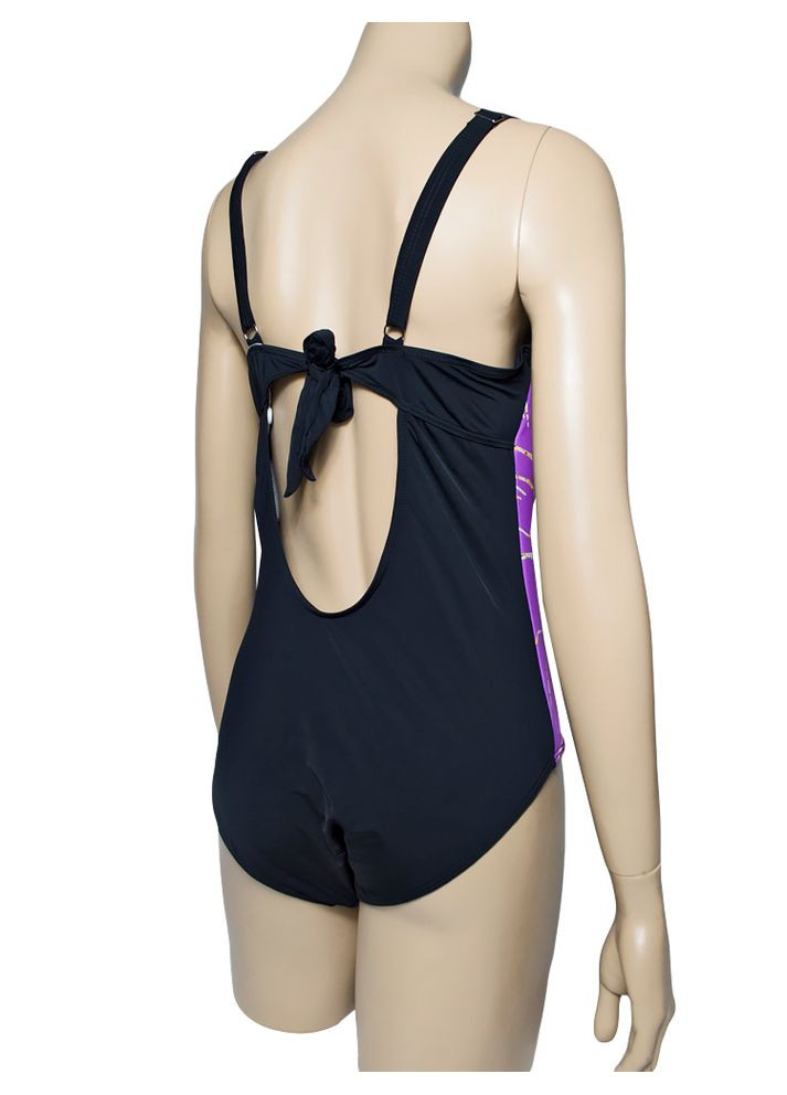 Чорний літній купальник суцільний з щільними чашками на груди с та невеликим підтягуючим ефектом модель 0106 арт.4005 суцільний, майо Samegame