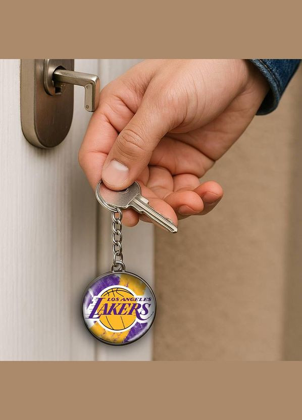 Набір підвіска (кулон) та брелок Los Angeles Lakers No Brand (332633234)