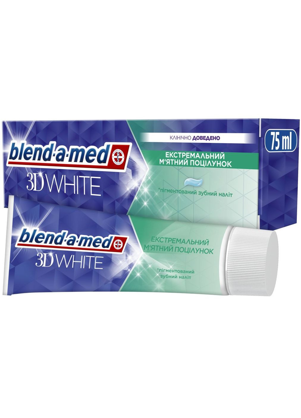 Зубная паста 3D White Экстремальный мятный поцелуй, 75 мл Blend-a-Med 8006540792162 (331859841)