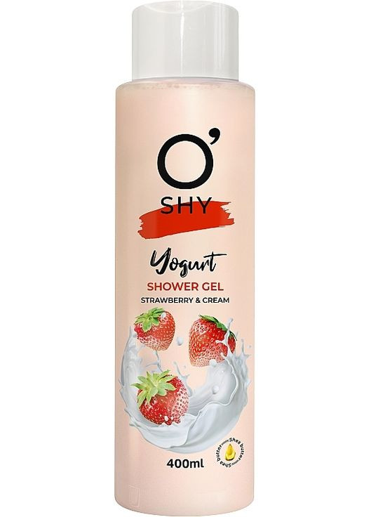 Гель для душу - Yogurt Shower Gel Strawberry & Cream 400ml (1159870-123762) O'shy (368632470)